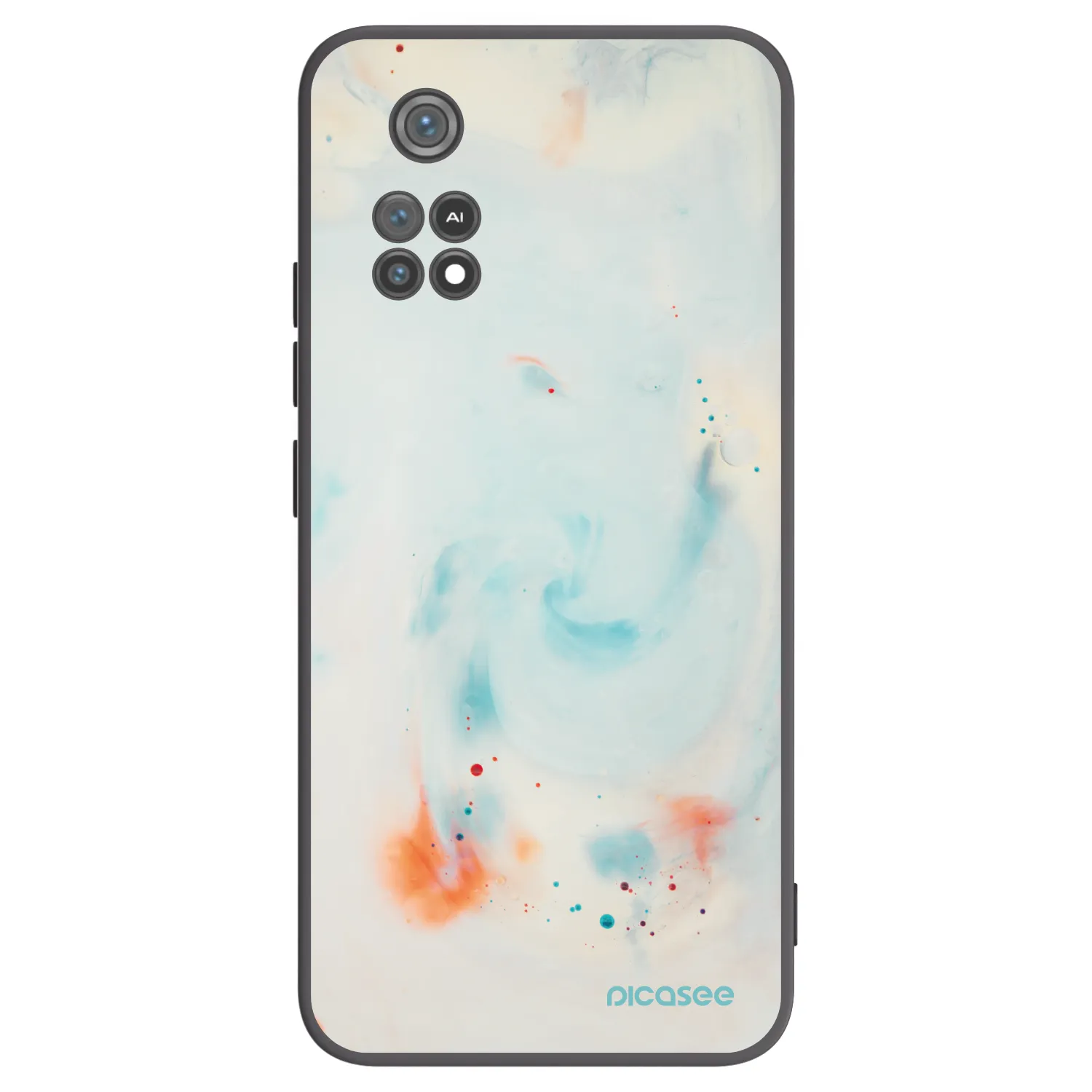 Picasee Μαύρη θήκη σιλικόνης για Xiaomi Poco M4 Pro - Splash