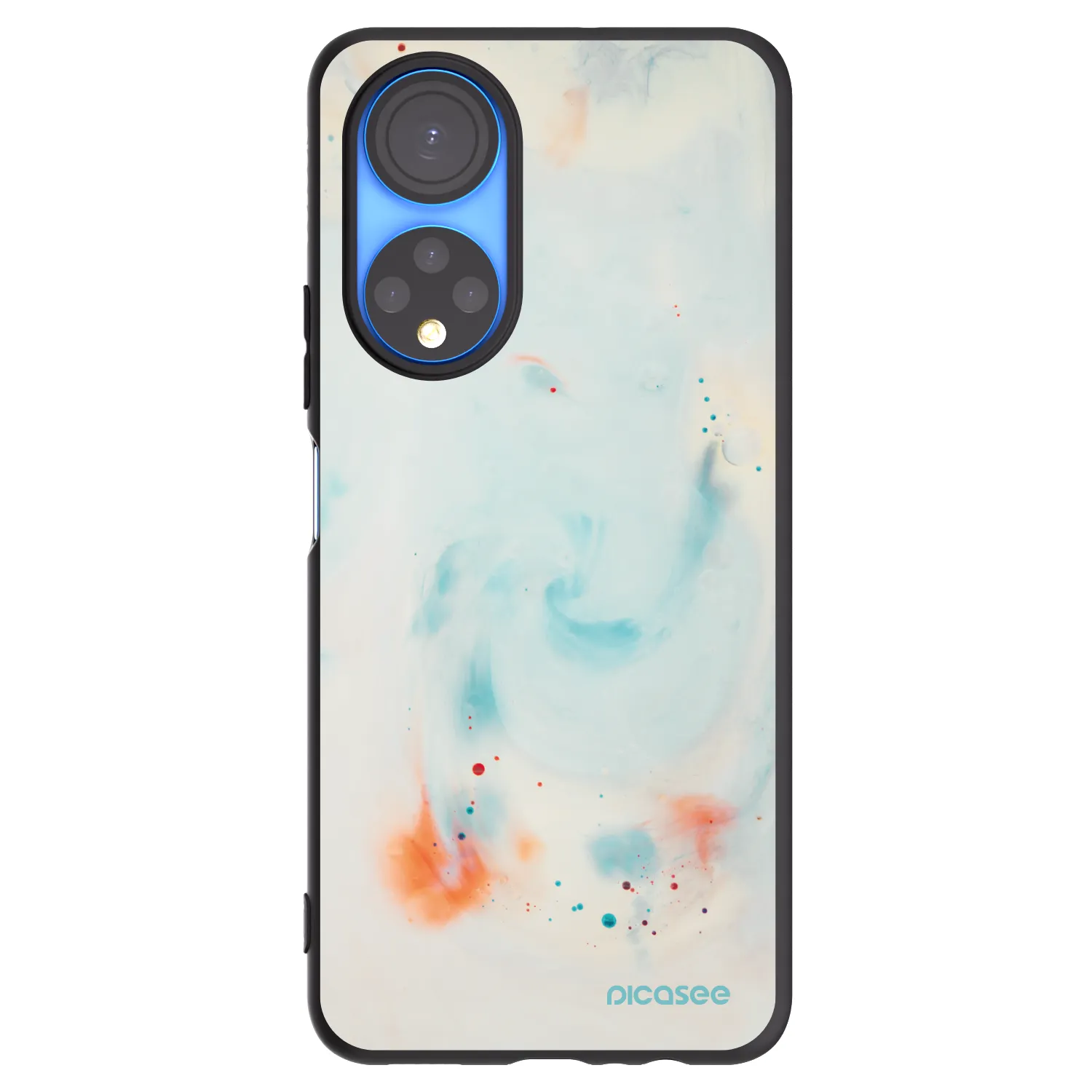 Picasee Μαύρη θήκη σιλικόνης για Honor X7 - Splash
