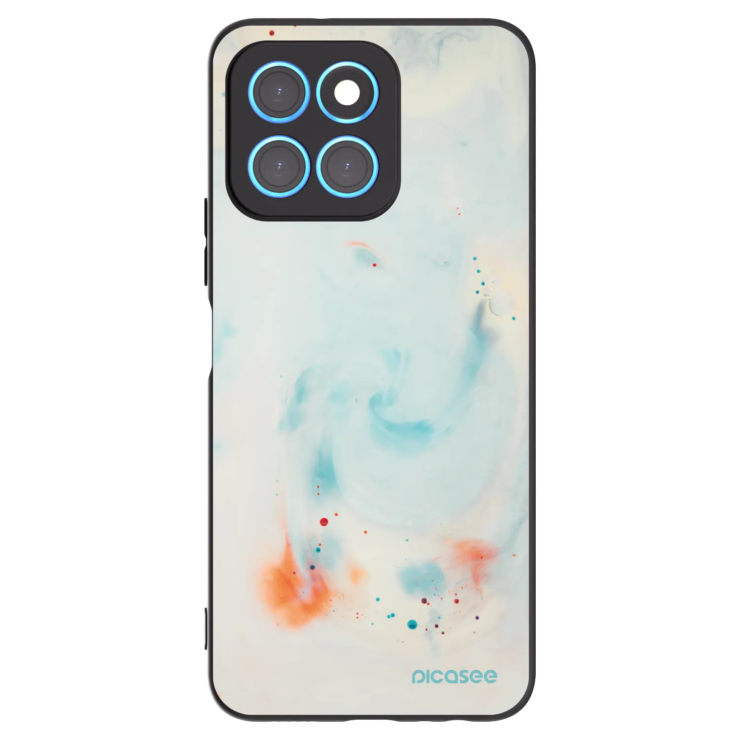 Picasee Μαύρη θήκη σιλικόνης για Honor X8 5G - Splash