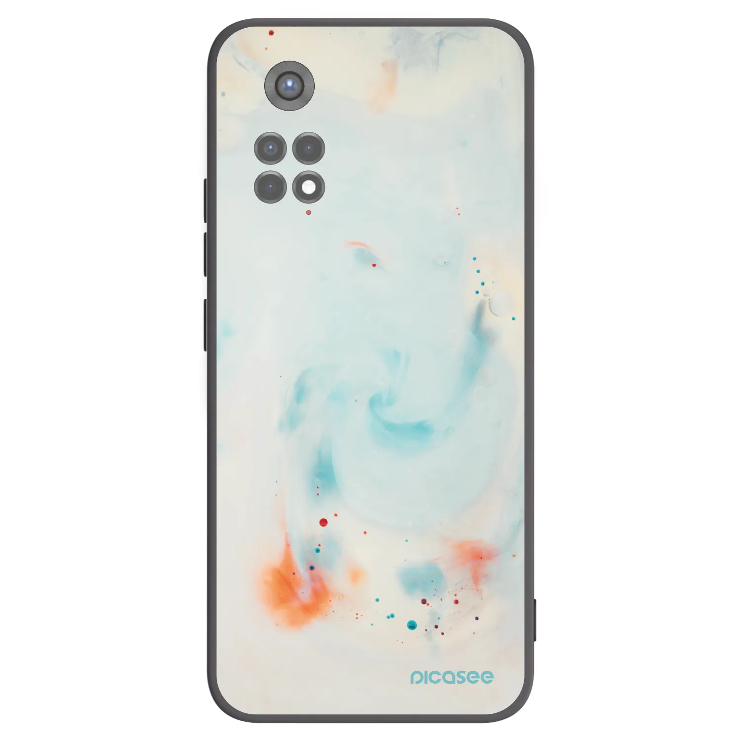 Picasee Μαύρη θήκη σιλικόνης για Xiaomi Redmi Note 11S 5G - Splash