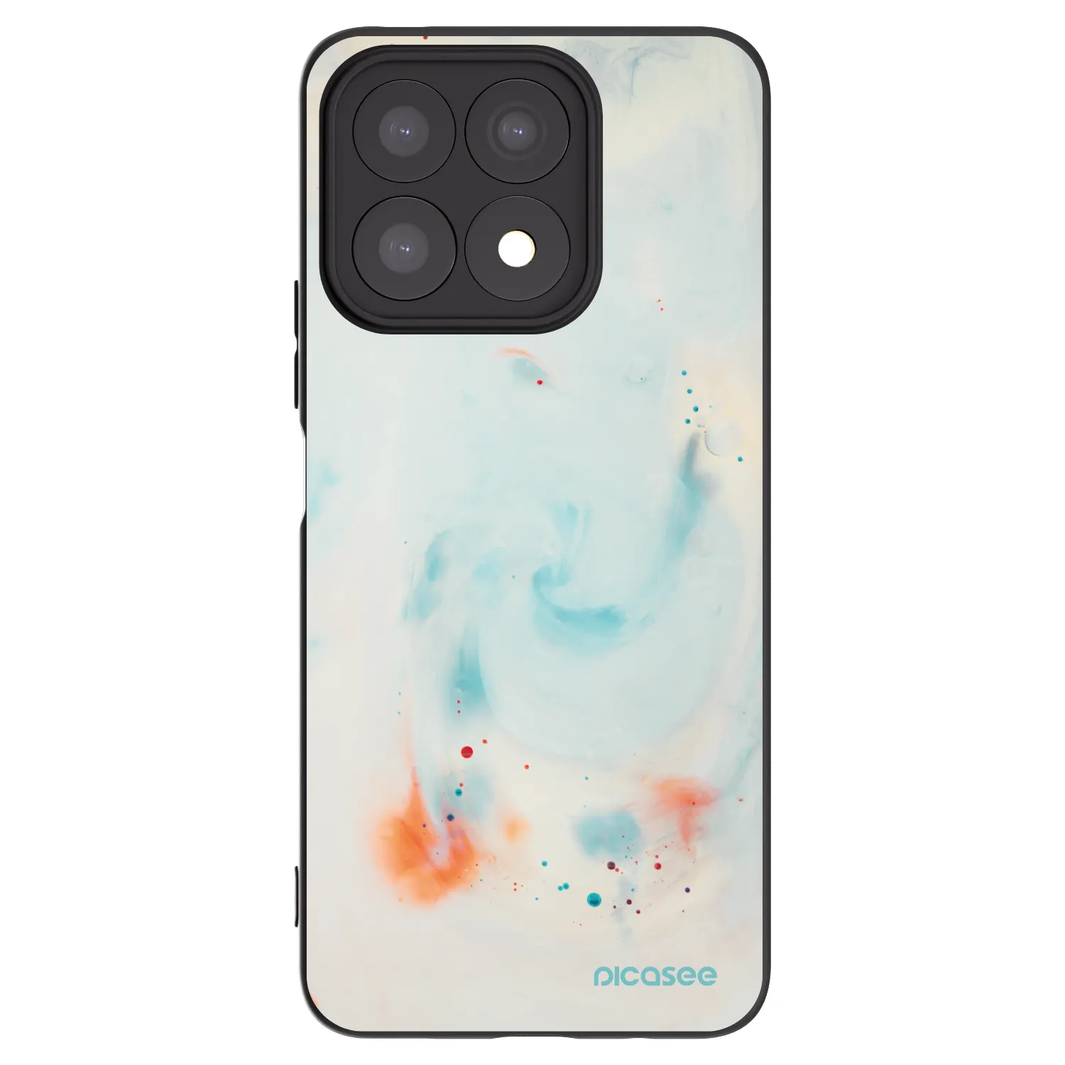 Picasee Μαύρη θήκη σιλικόνης για Honor X8a - Splash