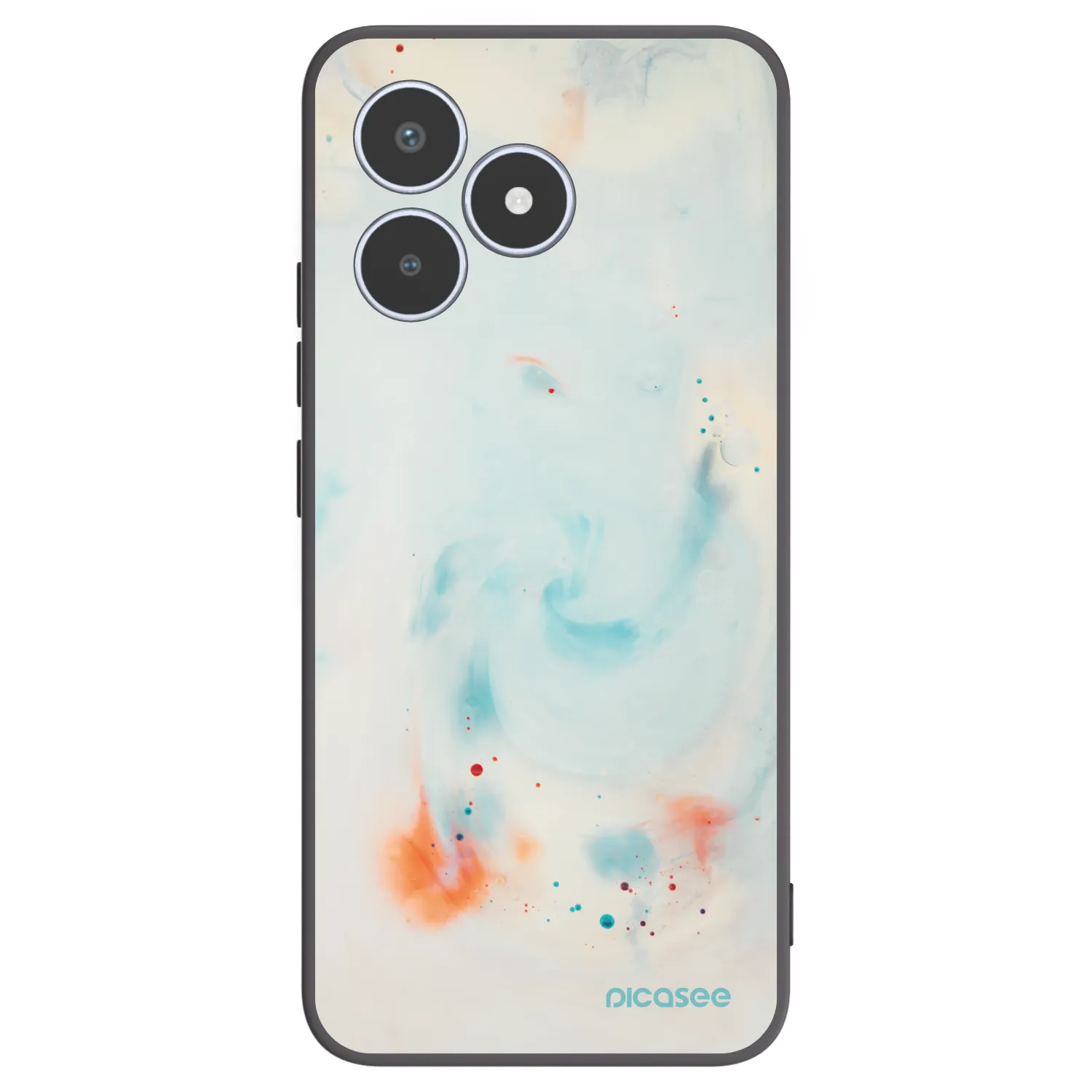 Picasee Μαύρη θήκη σιλικόνης για Realme C53 - Splash