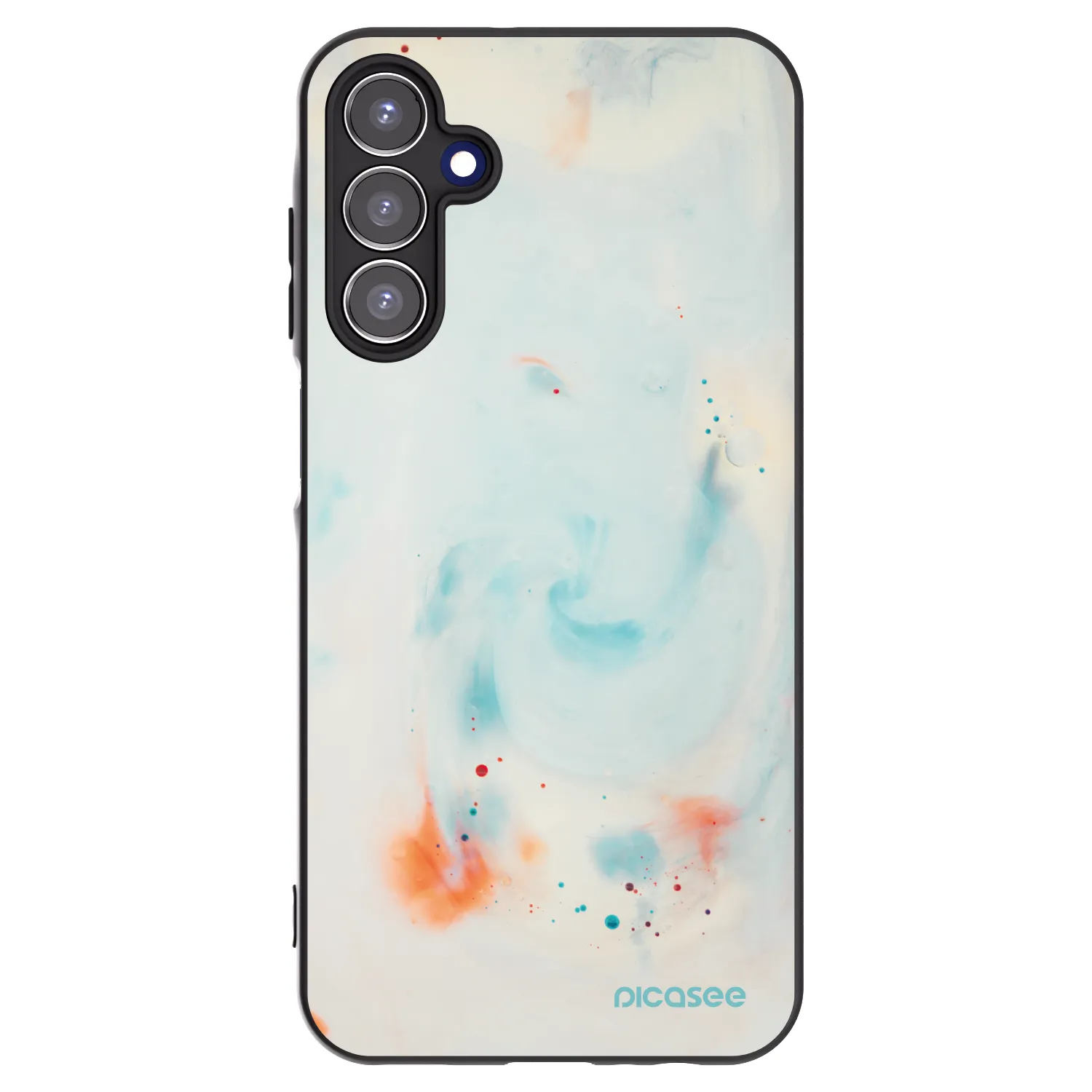 Picasee Μαύρη θήκη σιλικόνης για Samsung Galaxy A15 A155F 4G - Splash