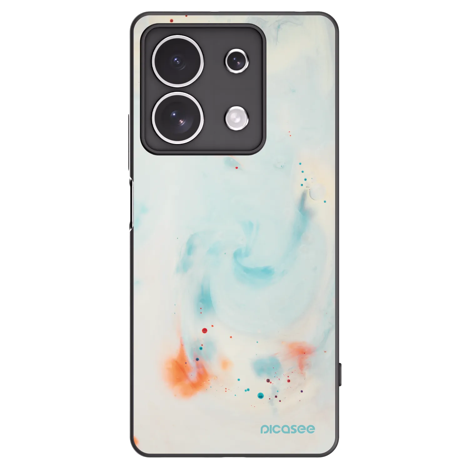 Picasee Μαύρη θήκη σιλικόνης για Xiaomi Redmi Note 13 4G - Splash