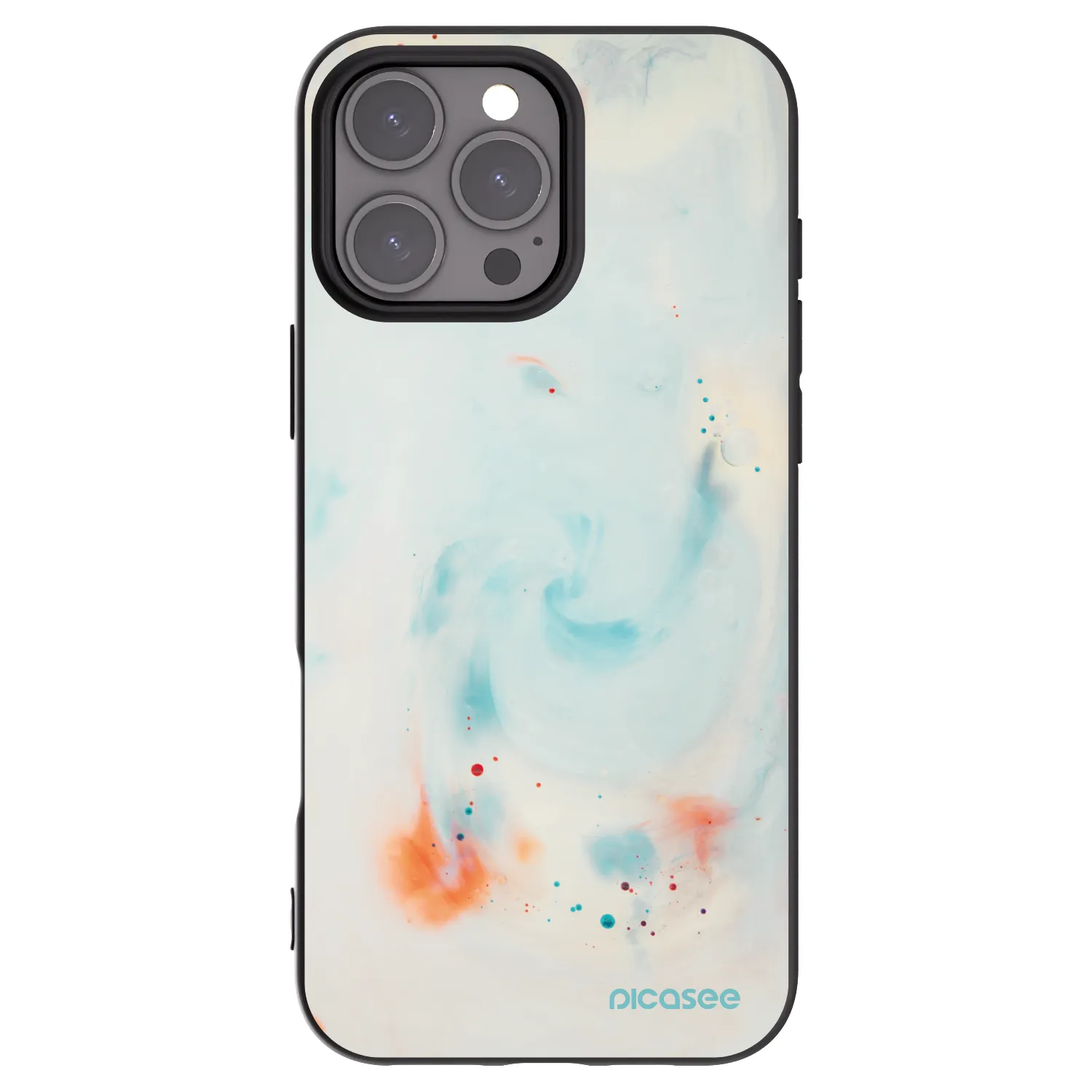 Picasee Μαύρη θήκη σιλικόνης για Apple iPhone 16 Pro Max - Splash