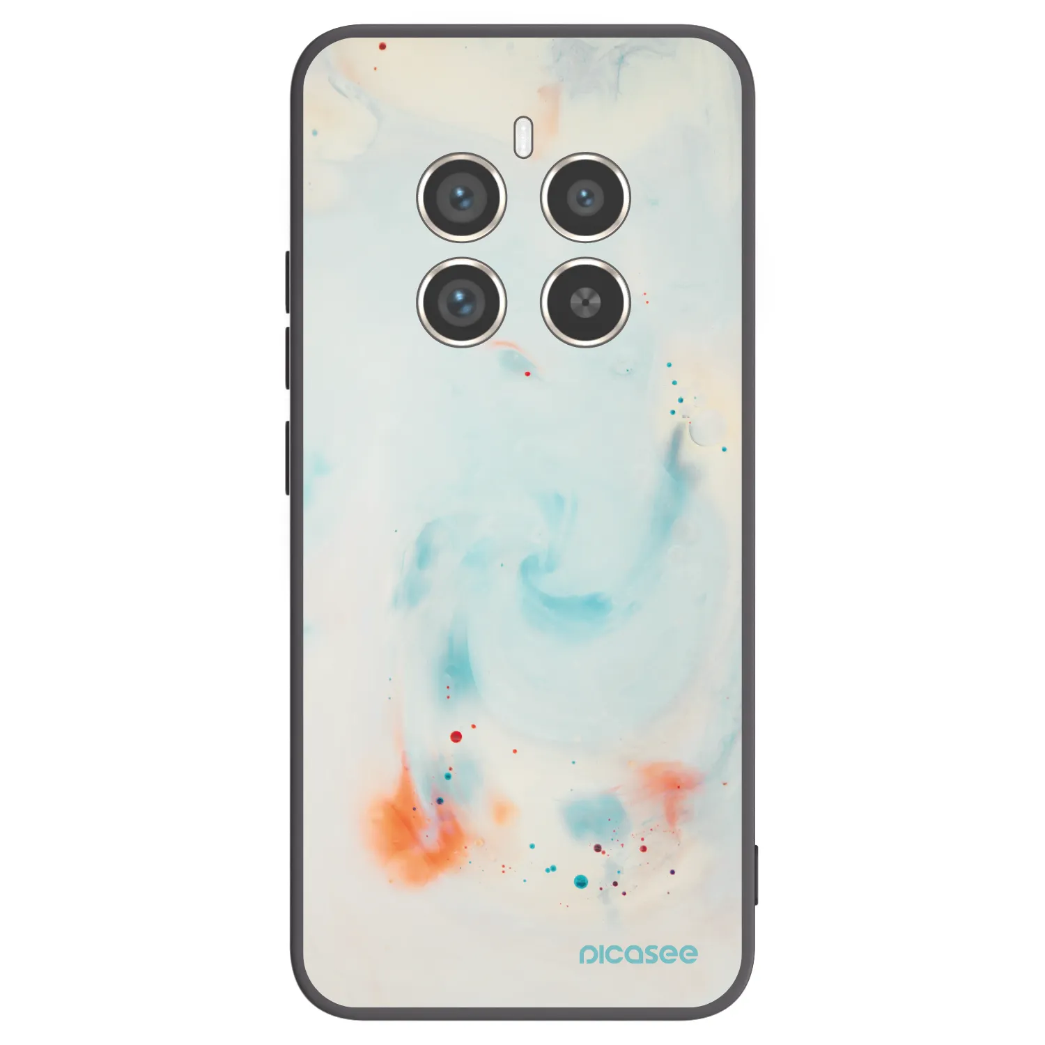 Picasee Μαύρη θήκη σιλικόνης για Realme 12 Pro 5G - Splash