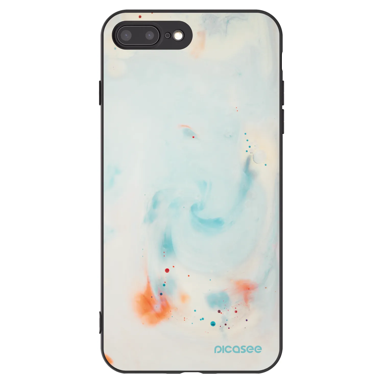 Picasee Μαύρη θήκη σιλικόνης για Apple iPhone 8 Plus - Splash