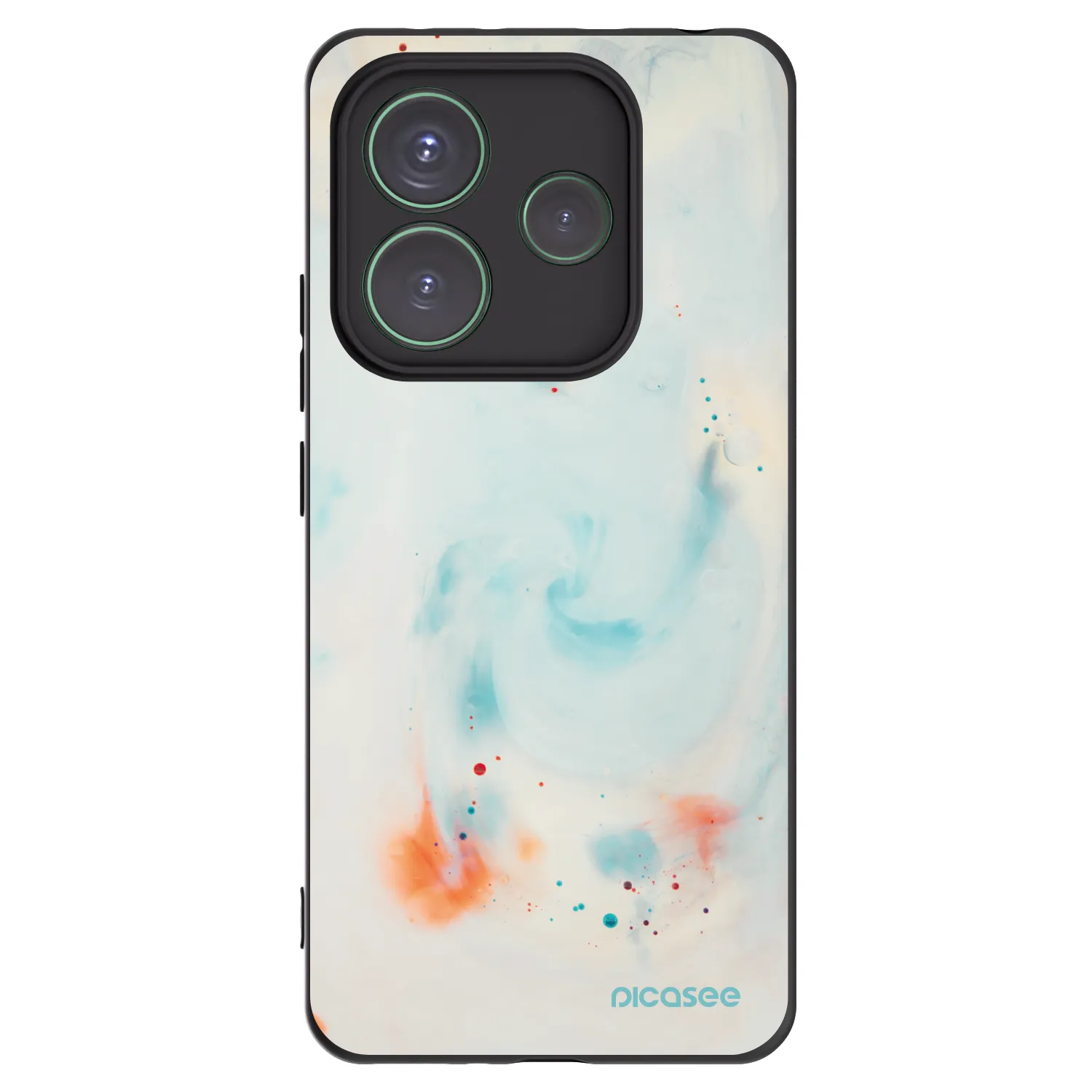 Picasee Μαύρη θήκη σιλικόνης για Xiaomi Redmi Note 14 5G - Splash