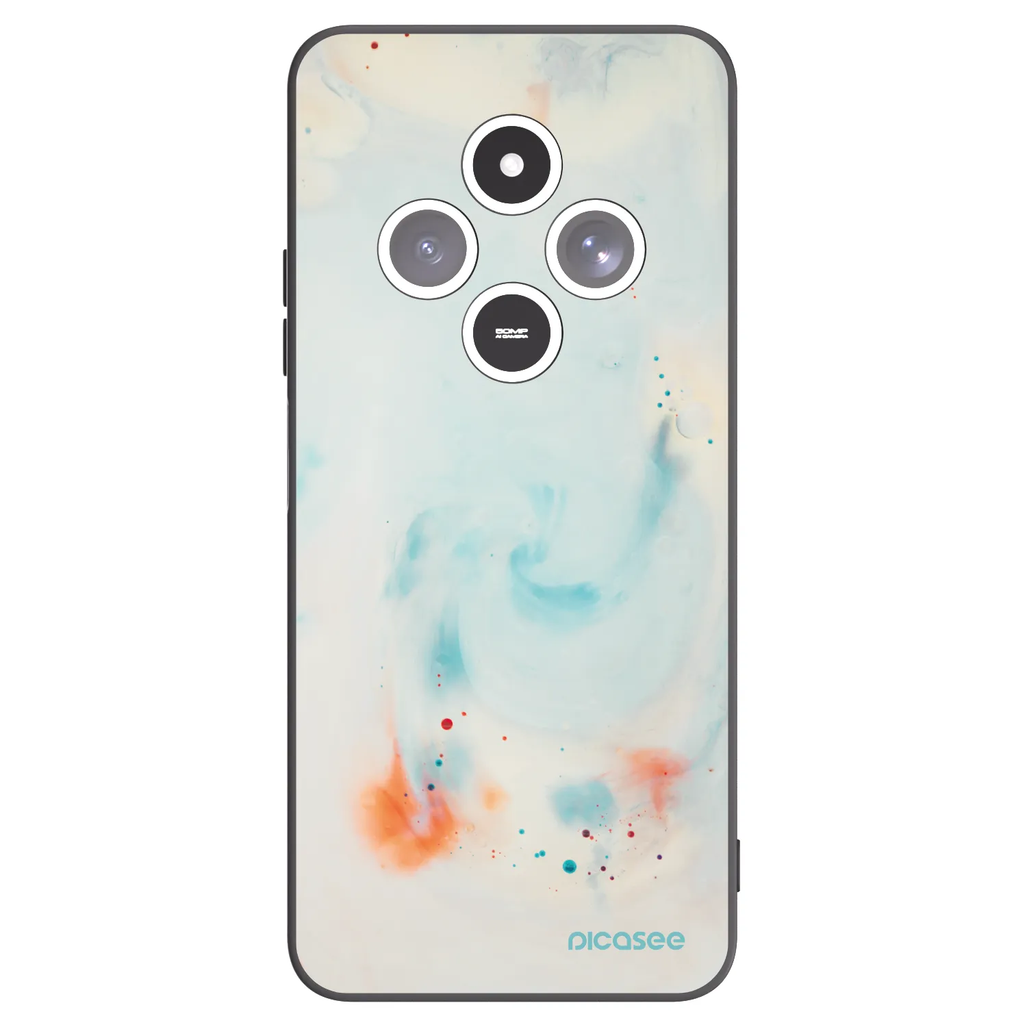 Picasee Μαύρη θήκη σιλικόνης για Xiaomi Redmi 14C - Splash