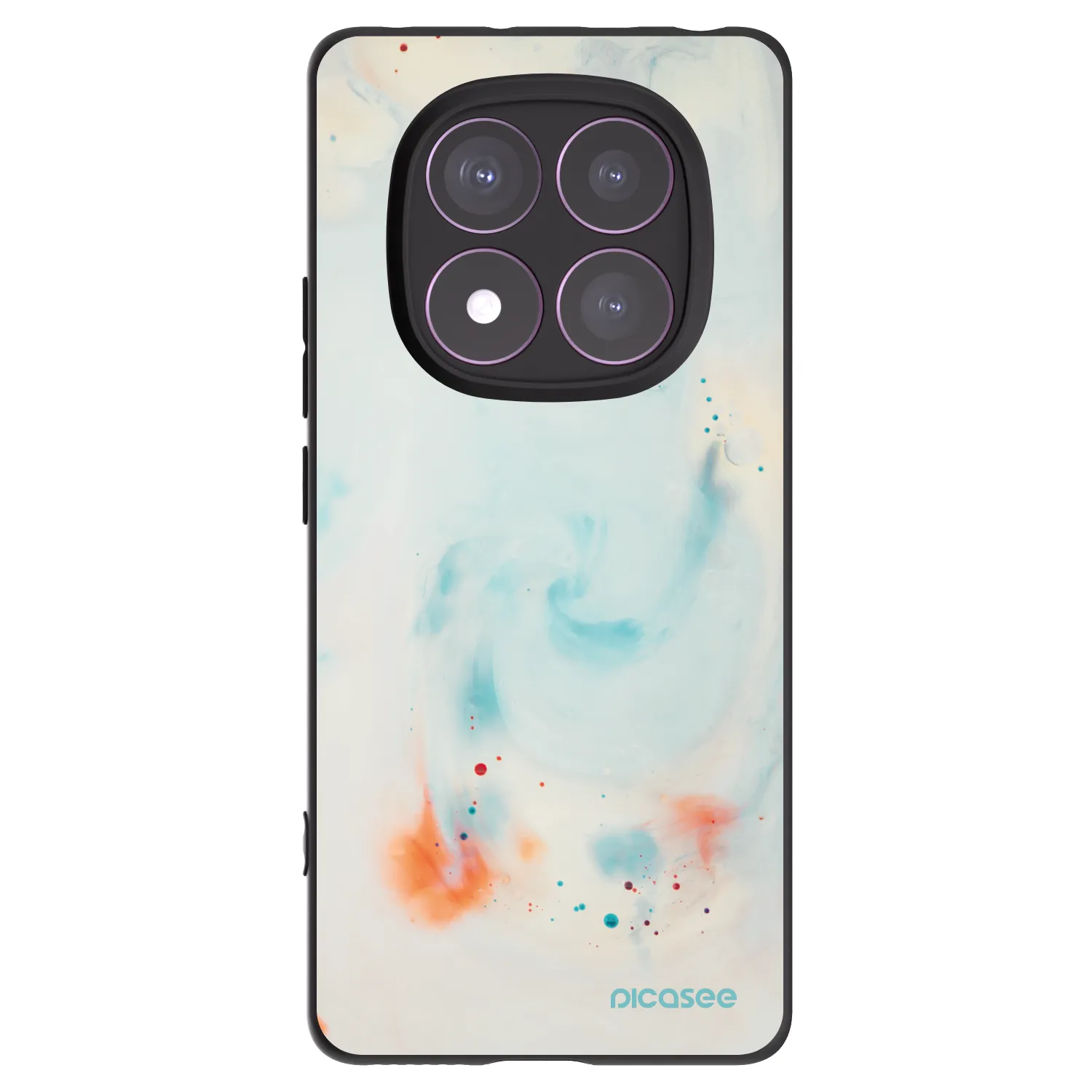 Picasee Μαύρη θήκη σιλικόνης για Xiaomi Redmi Note 14 Pro 4G - Splash