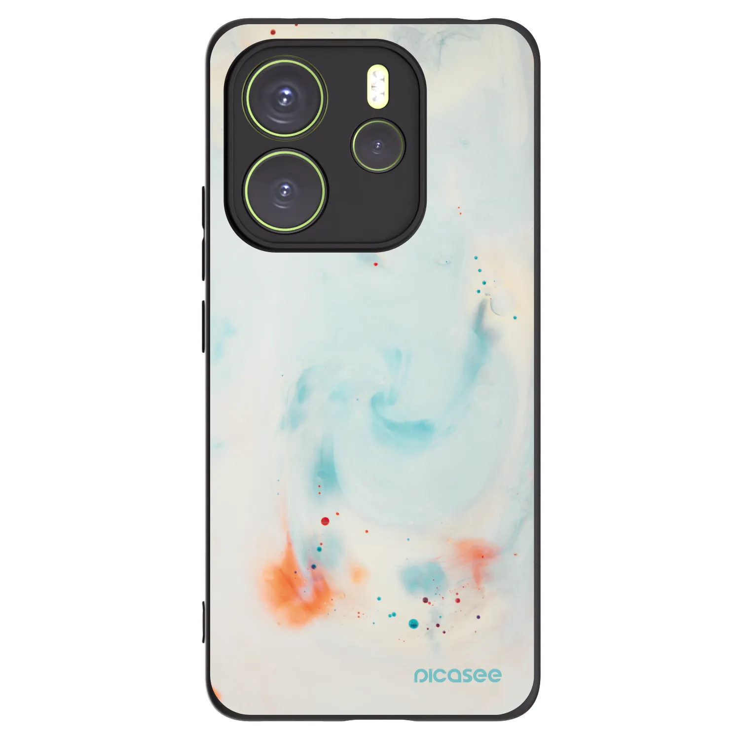 Picasee Μαύρη θήκη σιλικόνης για Xiaomi Redmi Note 14 4G - Splash