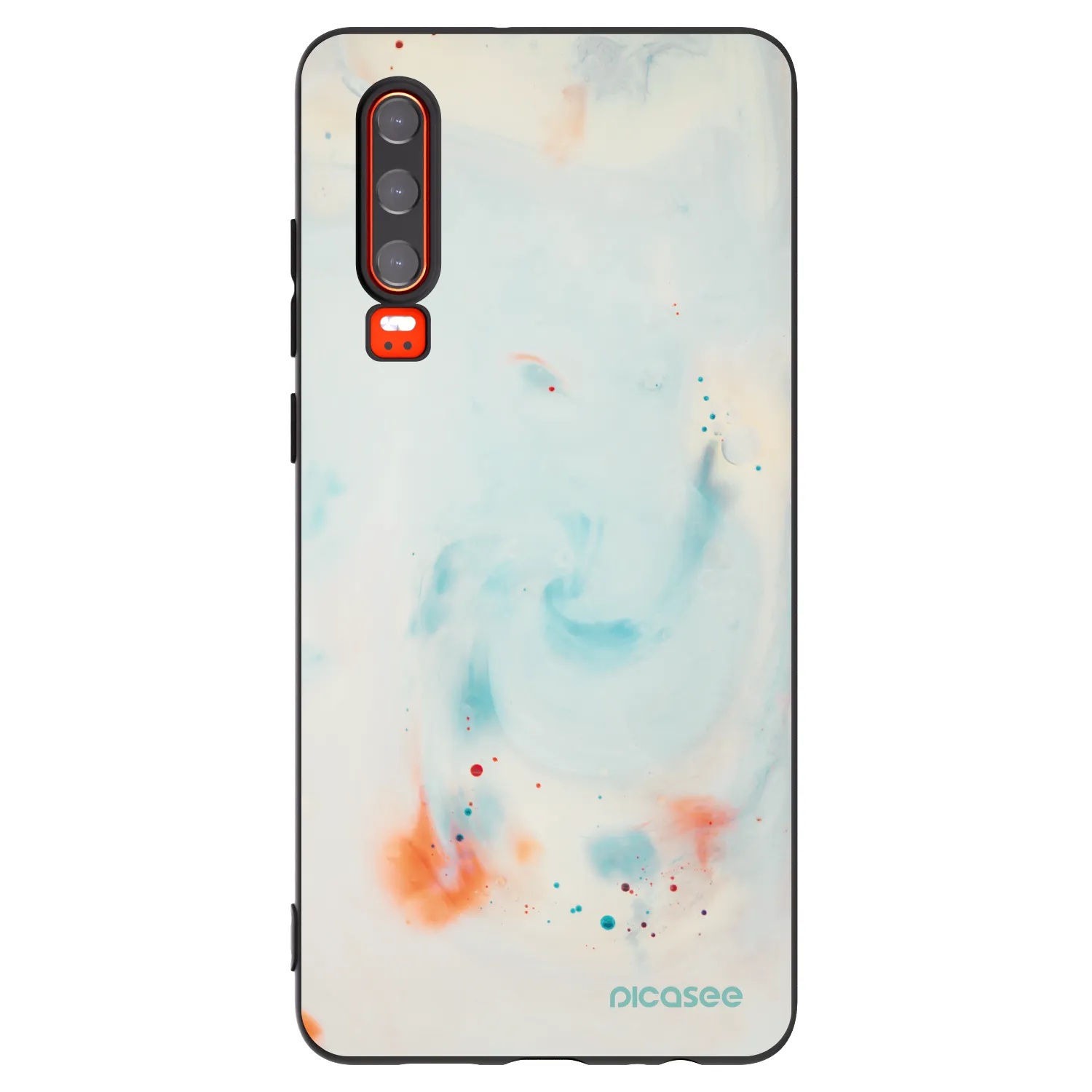 Picasee Μαύρη θήκη σιλικόνης για Huawei P30 - Splash