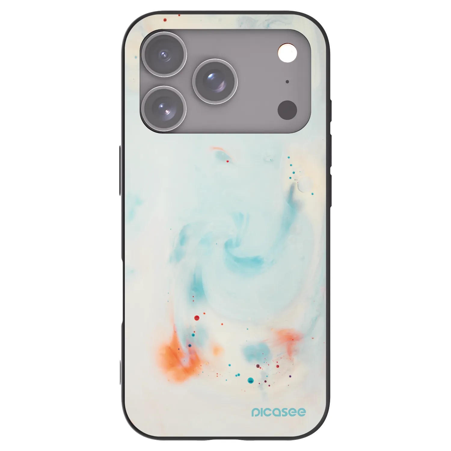 Picasee Μαύρη θήκη σιλικόνης για Apple iPhone 17 Pro - Splash