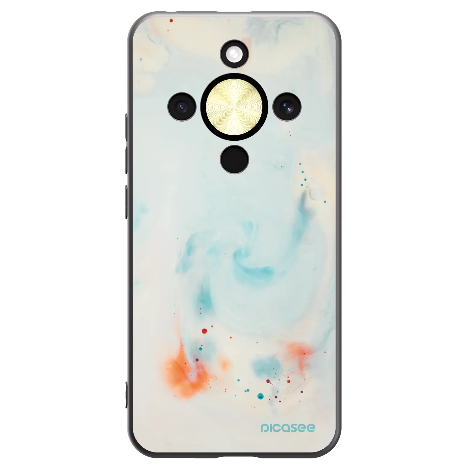 Picasee Μαύρη θήκη σιλικόνης για Honor Magic8 Lite 5G - Splash
