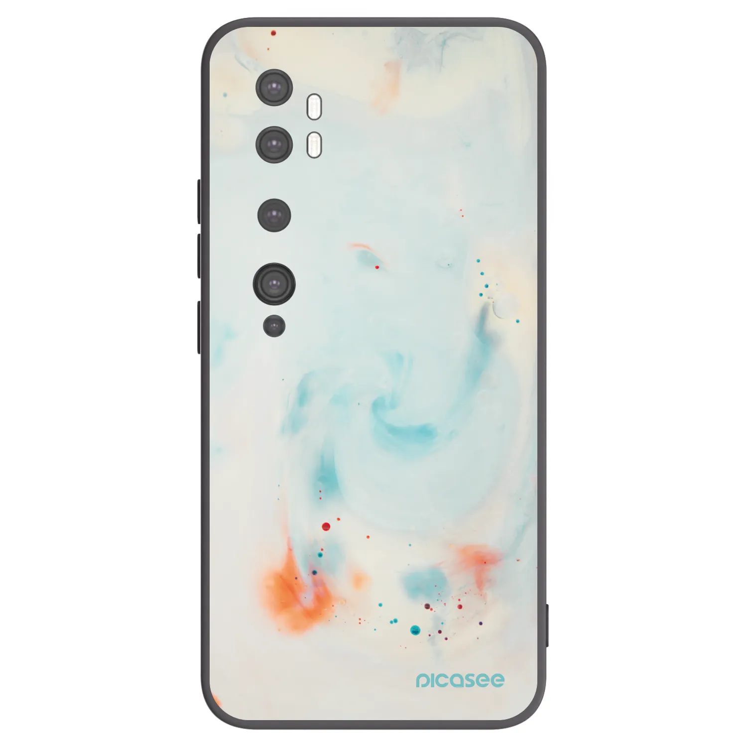 Picasee Μαύρη θήκη σιλικόνης για Xiaomi Mi Note 10 (Pro) - Splash