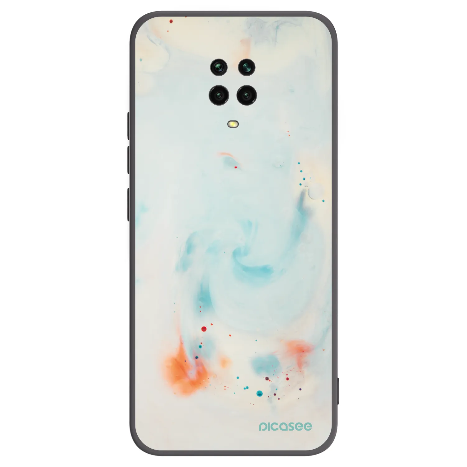 Picasee Μαύρη θήκη σιλικόνης για Xiaomi Redmi Note 9 Pro - Splash