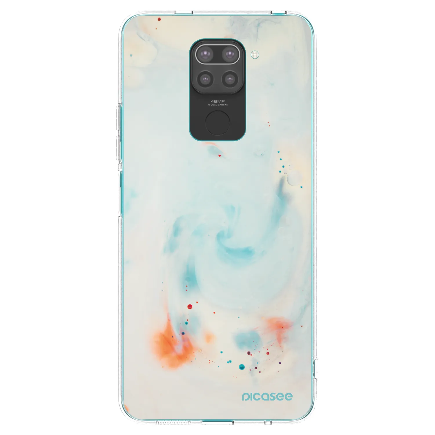 Picasee Μαύρη θήκη σιλικόνης για Xiaomi Redmi Note 9 - Splash