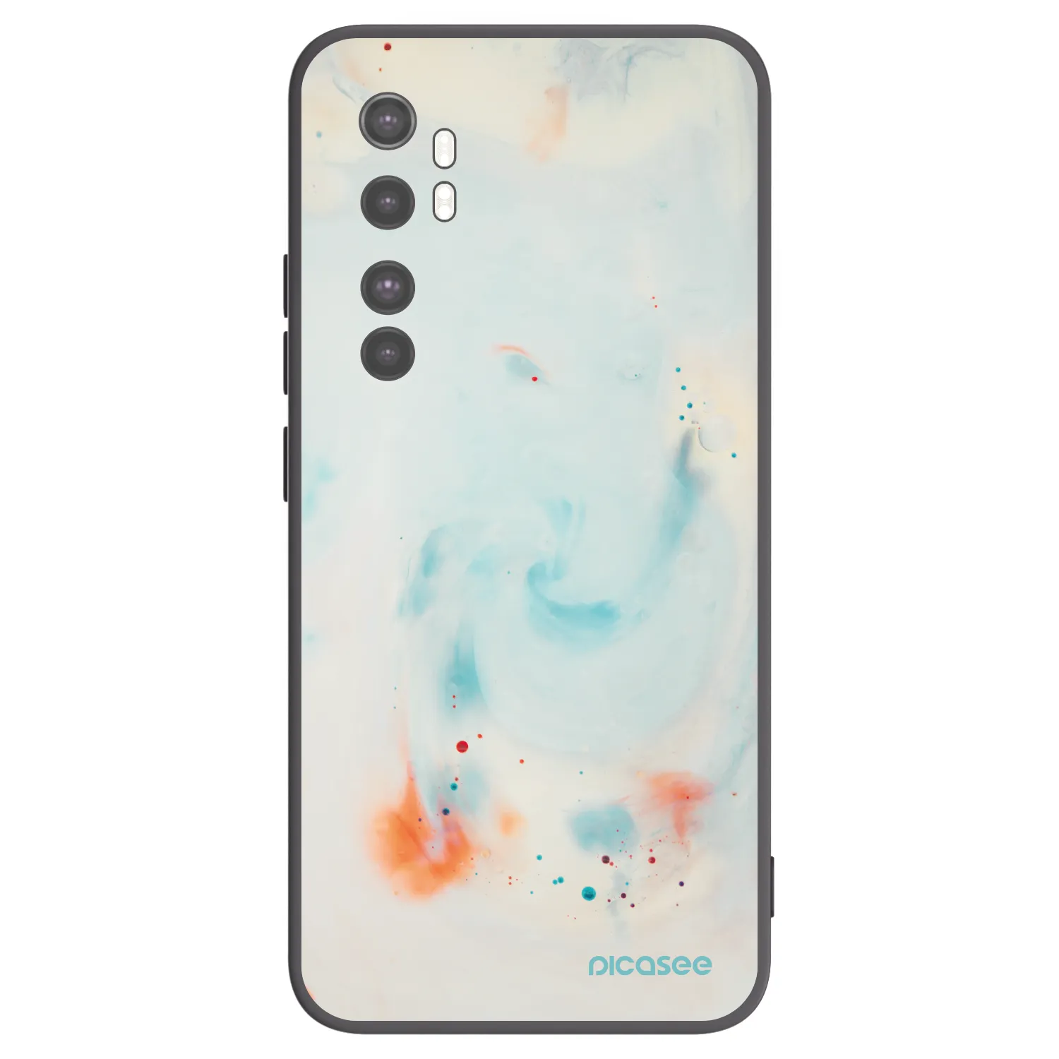 Picasee Μαύρη θήκη σιλικόνης για Xiaomi Mi Note 10 Lite - Splash