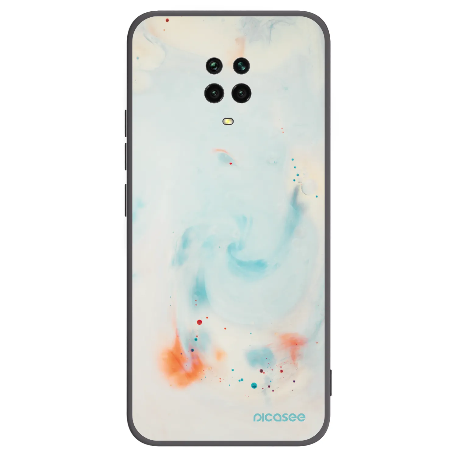 Picasee Μαύρη θήκη σιλικόνης για Xiaomi Redmi Note 9S - Splash