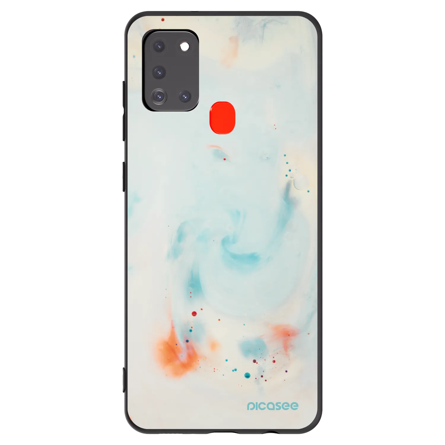Picasee Μαύρη θήκη σιλικόνης για Samsung Galaxy A21s - Splash
