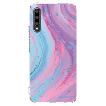 Picasee διαφανής θήκη σιλικόνης Honor 9X Pro - Pink liquid