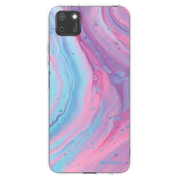 Picasee διαφανής θήκη σιλικόνης Huawei Y5P - Pink liquid