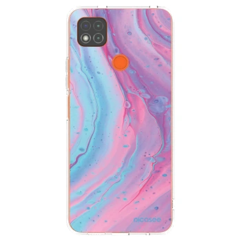 Picasee διαφανής θήκη σιλικόνης Xiaomi Redmi 9C - Pink liquid