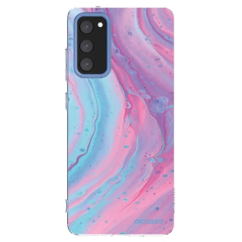 Picasee διαφανής θήκη σιλικόνης Samsung Galaxy S20 FE - Pink liquid