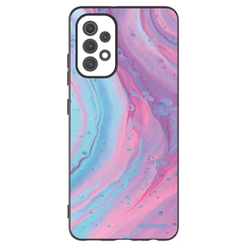 Picasee Μαύρη θήκη σιλικόνης για Samsung Galaxy A32 5G A326B - Pink liquid
