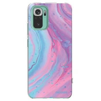 Picasee διαφανής θήκη σιλικόνης Xiaomi Redmi Note 10 Pro - Pink liquid