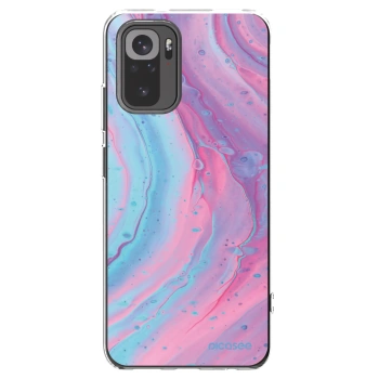 Picasee διαφανής θήκη σιλικόνης Xiaomi Redmi Note 10S - Pink liquid