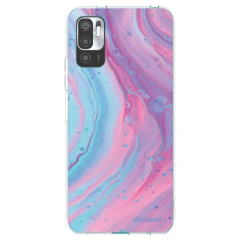 Picasee διαφανής θήκη σιλικόνης Xiaomi Redmi Note 10 5G - Pink liquid