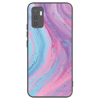 Picasee Μαύρη θήκη σιλικόνης για Xiaomi Redmi Note 10 5G - Pink liquid