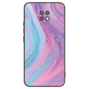 Picasee Μαύρη θήκη σιλικόνης για Xiaomi Redmi Note 9T - Pink liquid