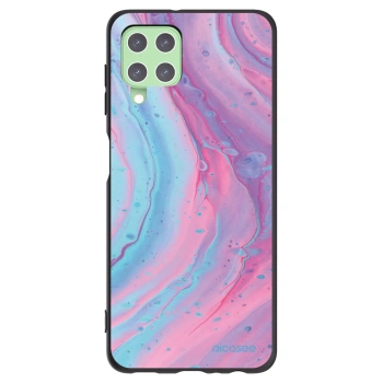 Picasee Μαύρη θήκη σιλικόνης για Samsung Galaxy A22 A225F 4G - Pink liquid