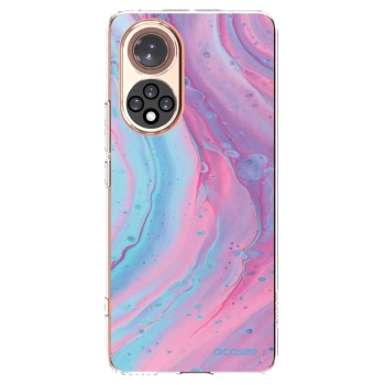 Picasee διαφανής θήκη σιλικόνης Honor 50 5G - Pink liquid