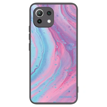 Picasee Μαύρη θήκη σιλικόνης για Xiaomi 11 Lite 5G NE - Pink liquid