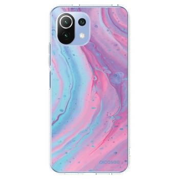 Picasee διαφανής θήκη σιλικόνης Xiaomi 11 Lite 5G NE - Pink liquid