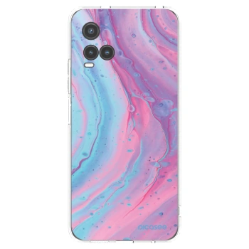 Picasee διαφανής θήκη σιλικόνης Vivo Y33s - Pink liquid