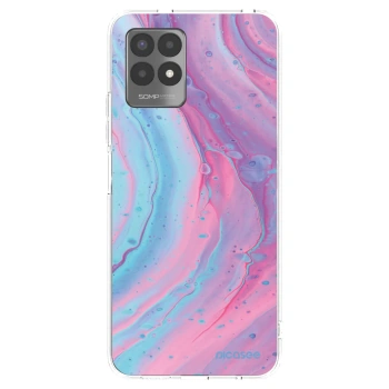 Picasee διαφανής θήκη σιλικόνης Realme 8i - Pink liquid