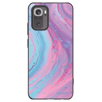 Picasee Μαύρη θήκη σιλικόνης για Xiaomi Redmi Note 11S 4G - Pink liquid
