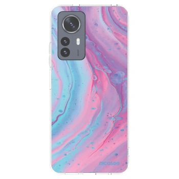 Picasee διαφανής θήκη σιλικόνης Xiaomi 12 Pro - Pink liquid