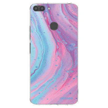 Picasee διαφανής θήκη σιλικόνης Huawei P Smart - Pink liquid