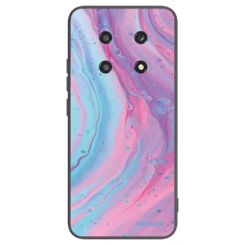 Picasee Μαύρη θήκη σιλικόνης για Honor Magic4 Lite 5G - Pink liquid
