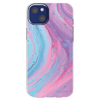 Picasee διαφανής θήκη σιλικόνης Apple iPhone 14 Plus - Pink liquid