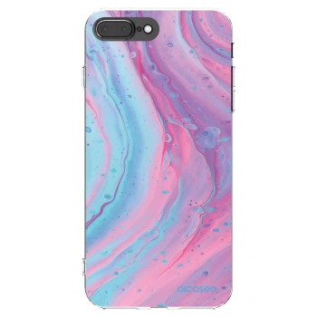 Picasee διαφανής θήκη σιλικόνης Apple iPhone 8 Plus - Pink liquid