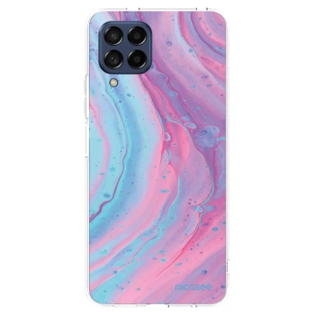 Picasee διαφανής θήκη σιλικόνης Samsung Galaxy M53 5G - Pink liquid