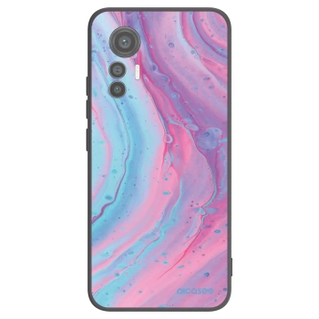 Picasee Μαύρη θήκη σιλικόνης για Xiaomi 12 Lite - Pink liquid