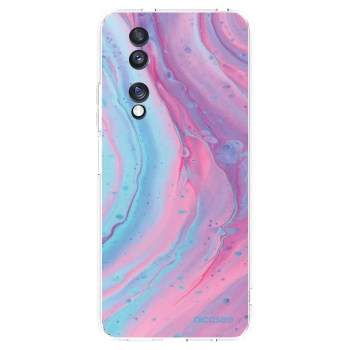 Picasee διαφανής θήκη σιλικόνης Honor 70 - Pink liquid