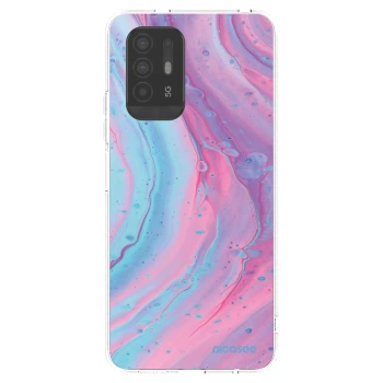 Picasee διαφανής θήκη σιλικόνης OPPO A94 5G - Pink liquid